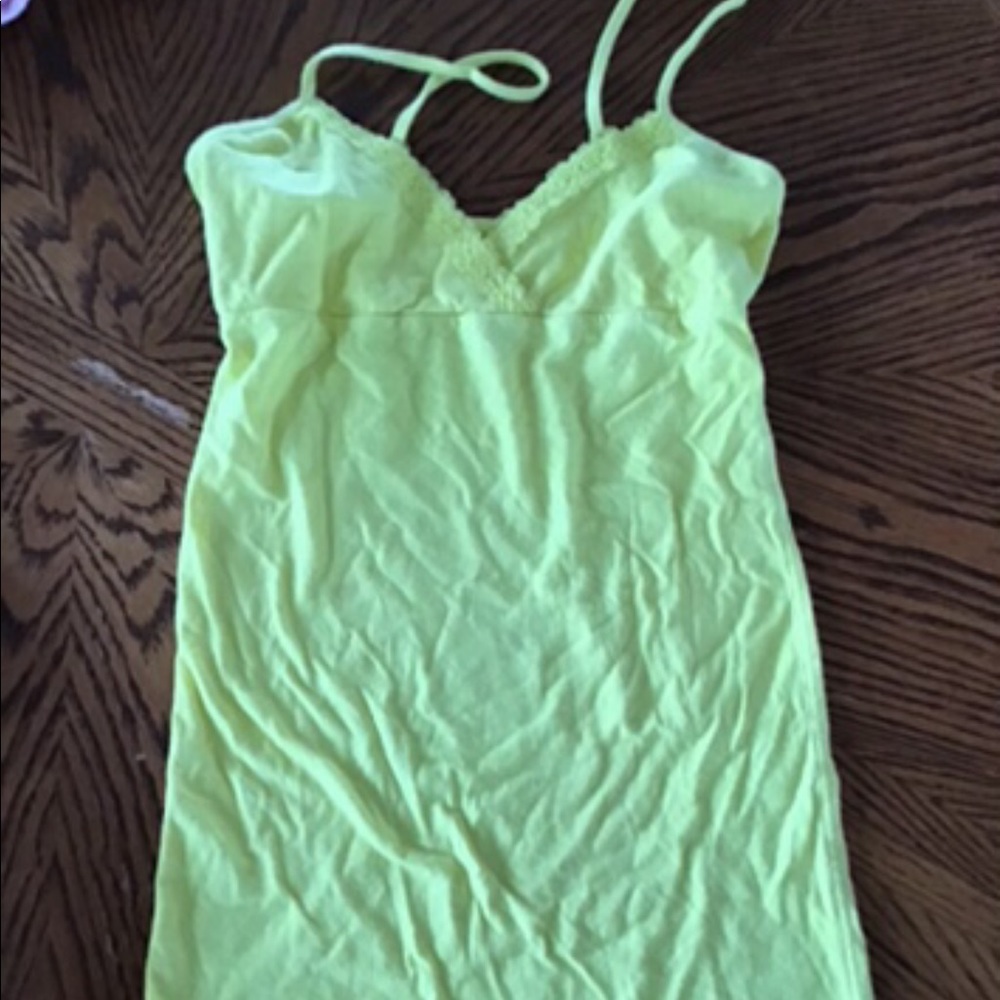 VS PINK CAMI LONG BUILT IN BRA LONG TANK RARE 2010 COLLECTION